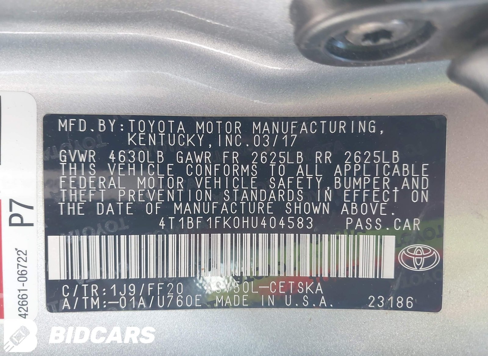 2017 Toyota Camry SE