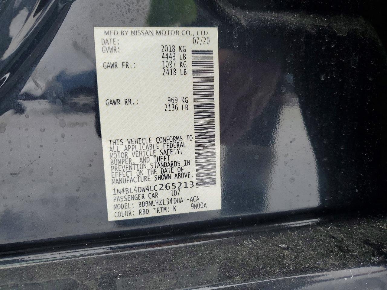 2020 Nissan Altima SV