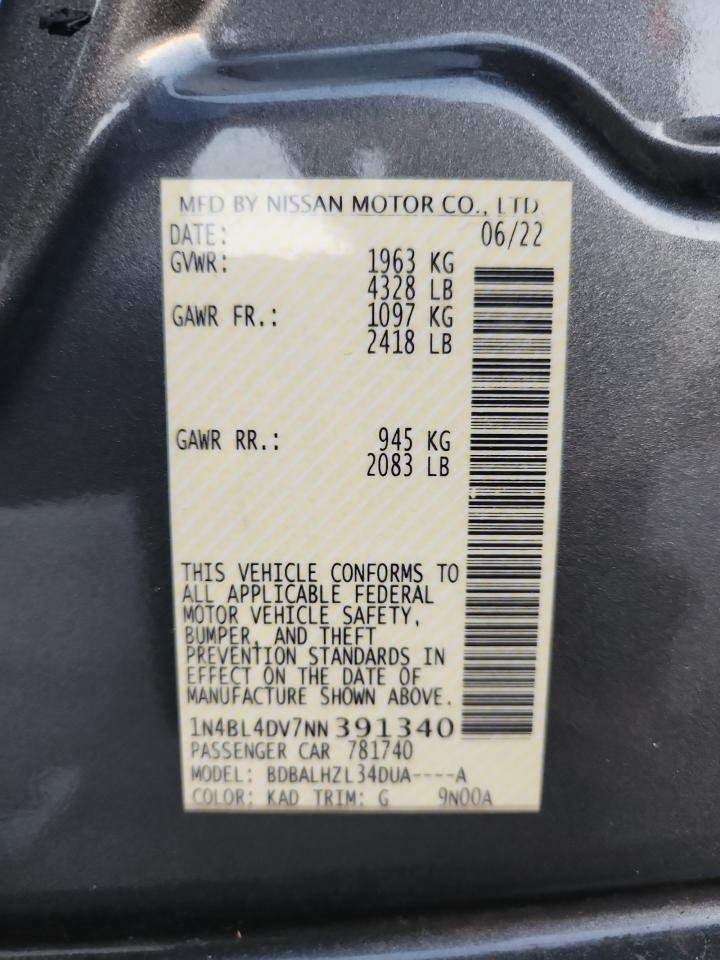 2022 Nissan Altima SV